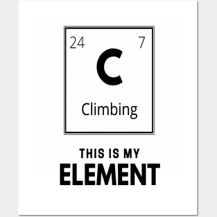 Funny chemical element climbig design Posters and Art